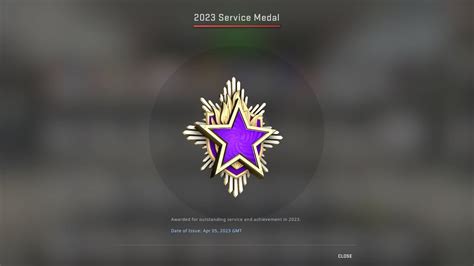 GETTING 2023 SERVICE MEDAL (TIER 4) .